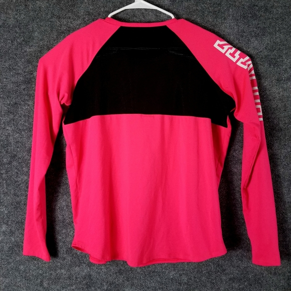 Victoria's Secret PINK Activewear Long Sleeve Shirt Running Mesh Back Size Small - Picture 8 of 8